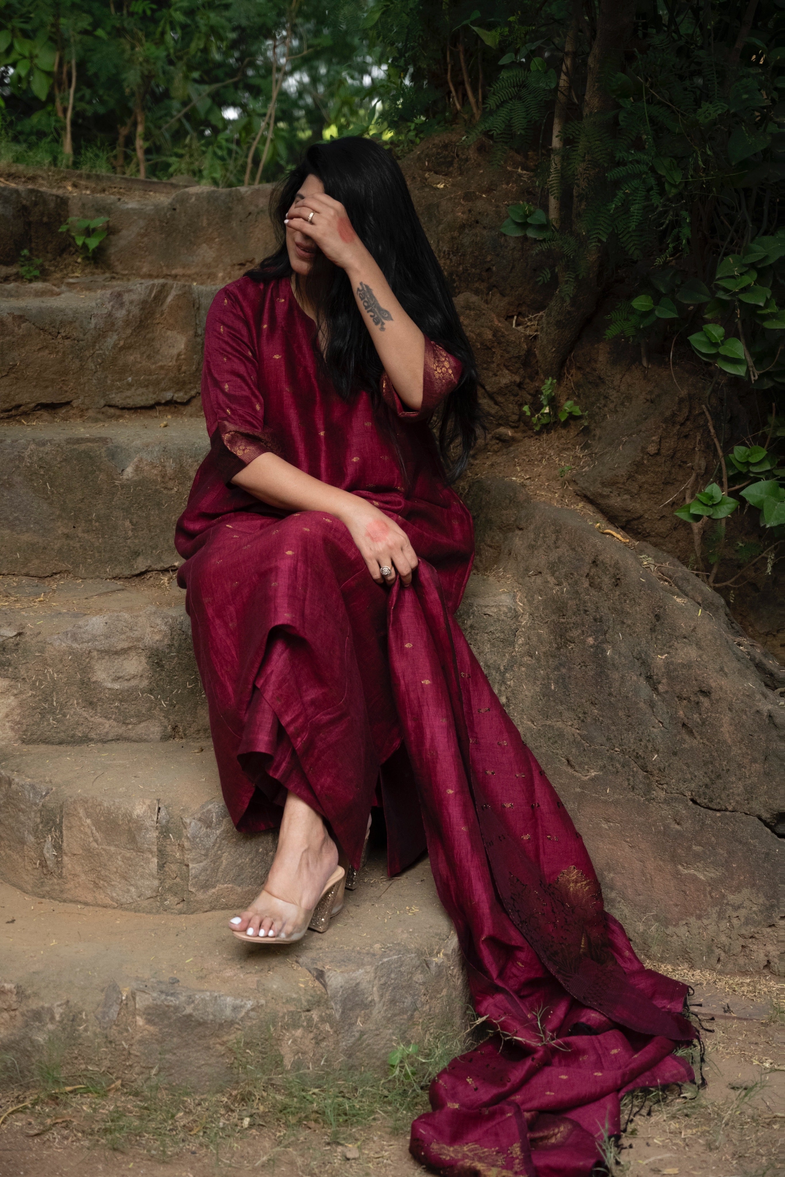 Pure handloom linen Jamdanis