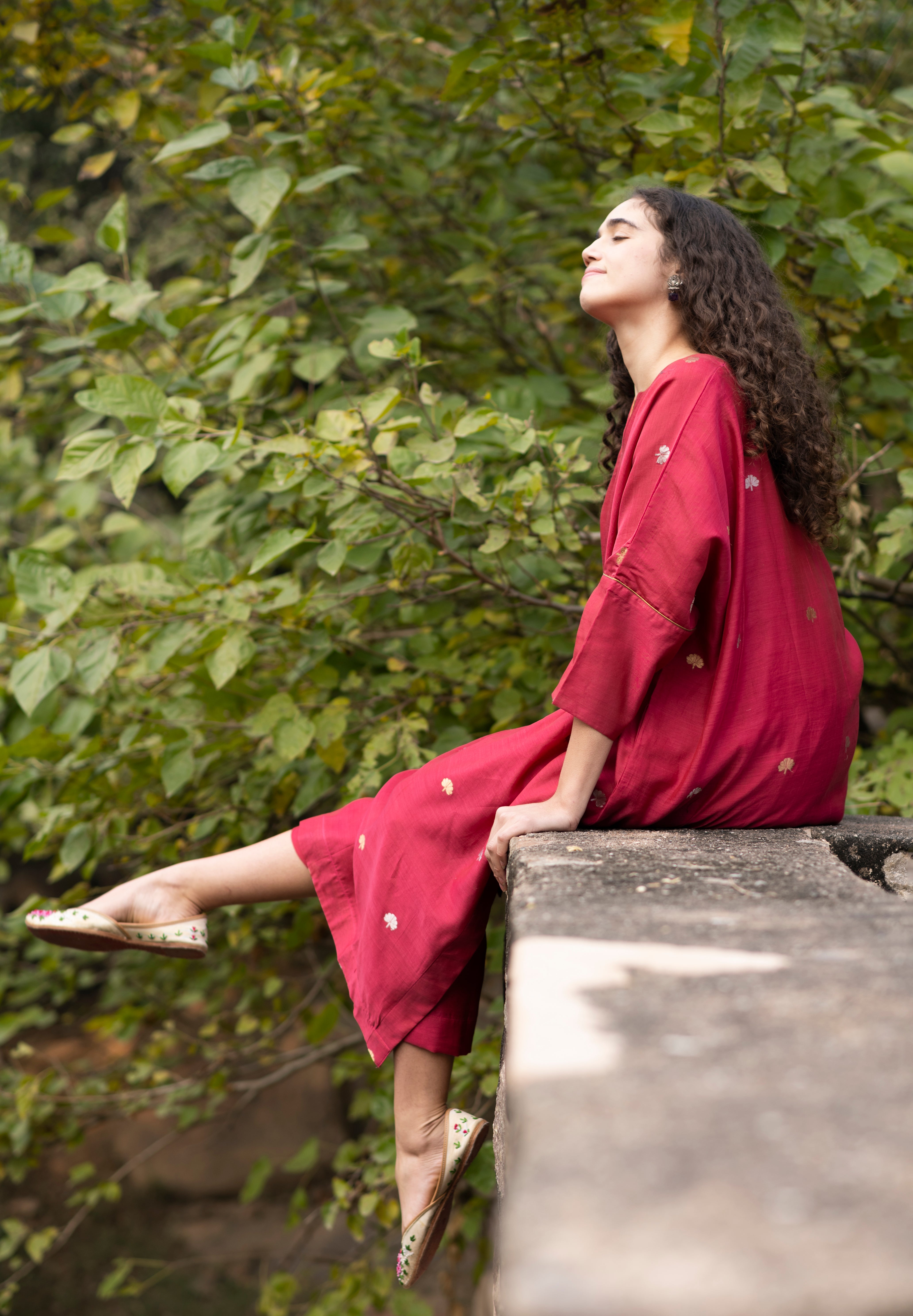 Pure Chanderi Silk With Handwoven Zari Motifs