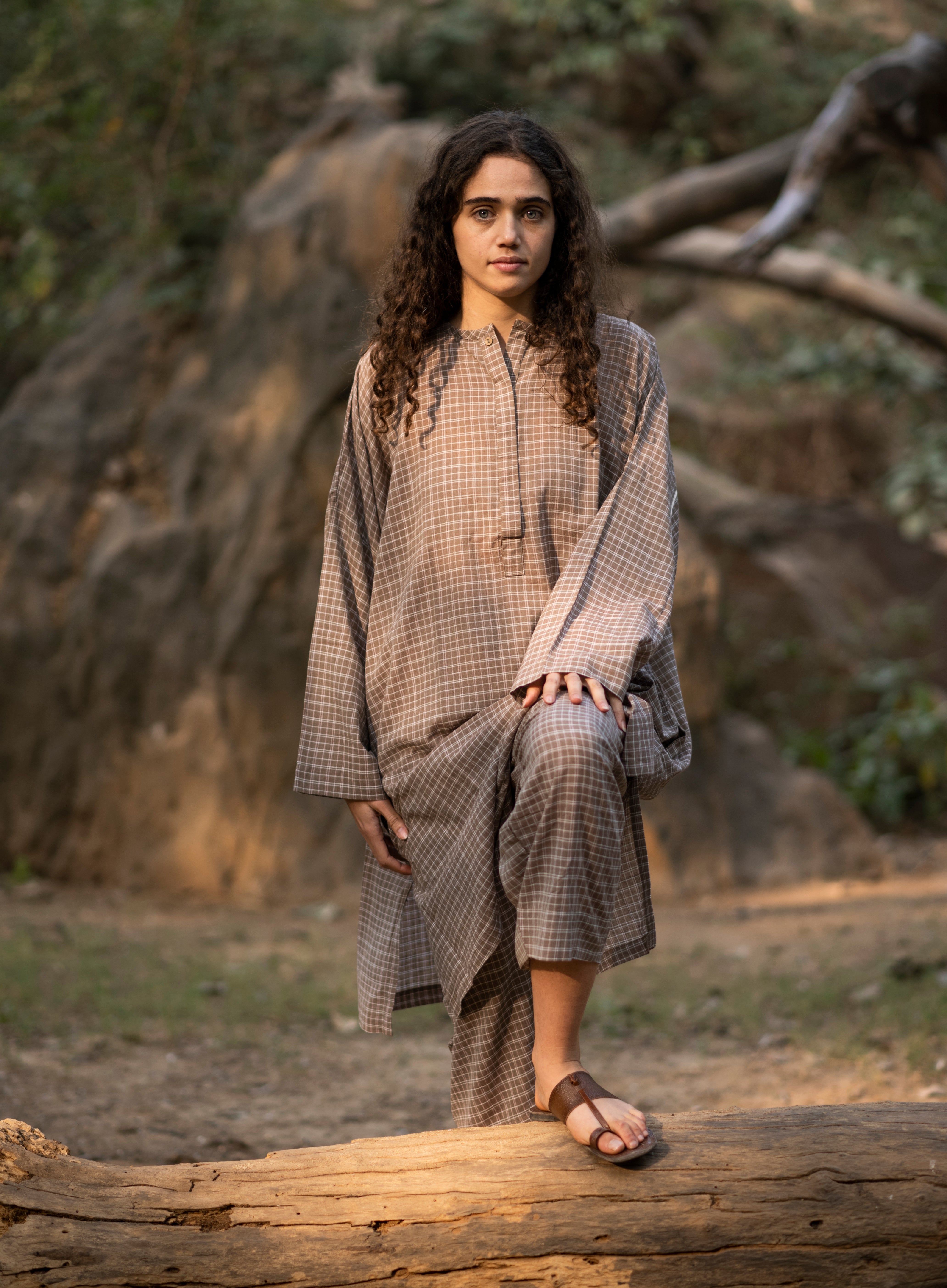 Organic Cotton Checkered Kurta