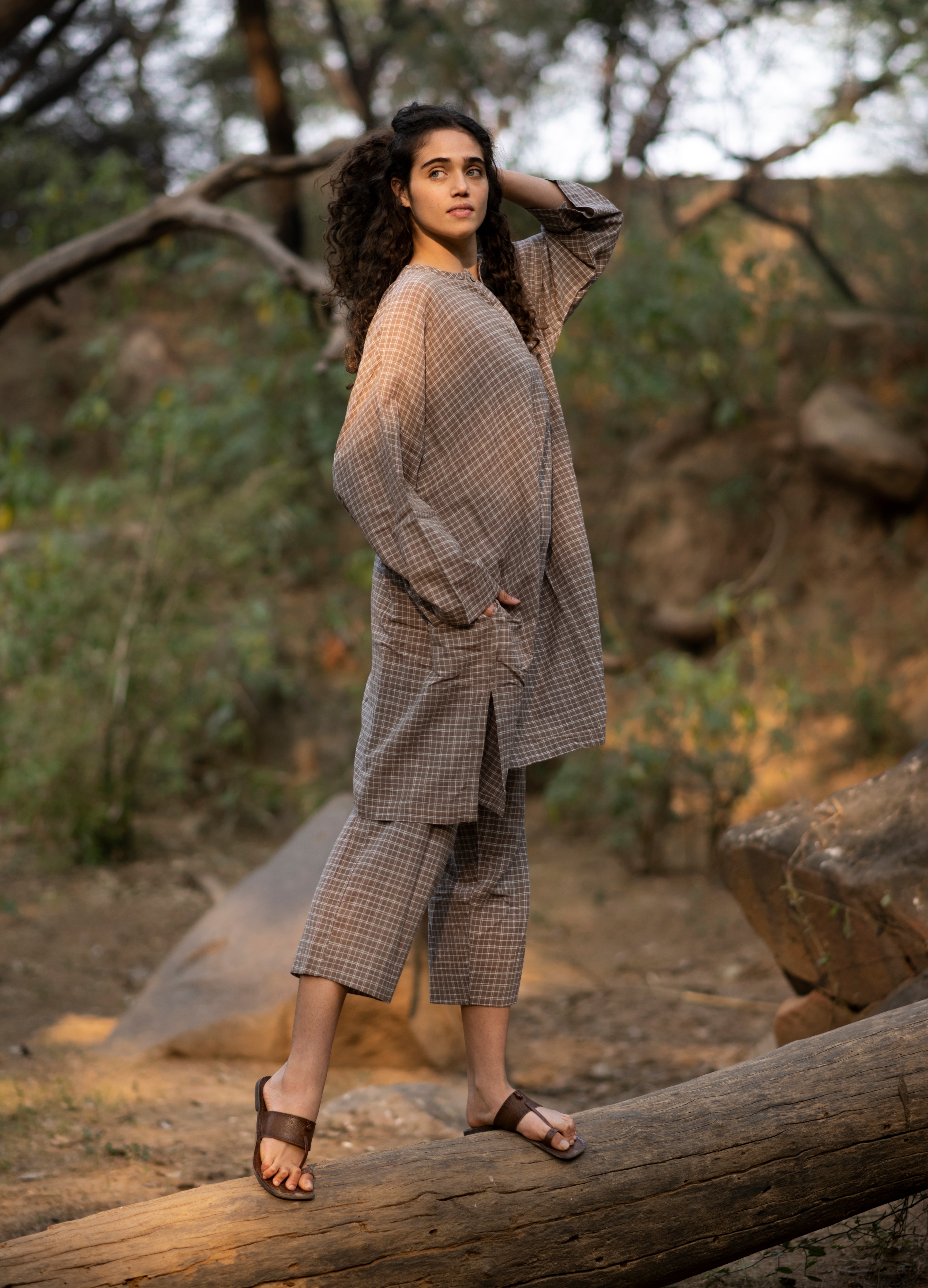 Organic Cotton Checkered Kurta