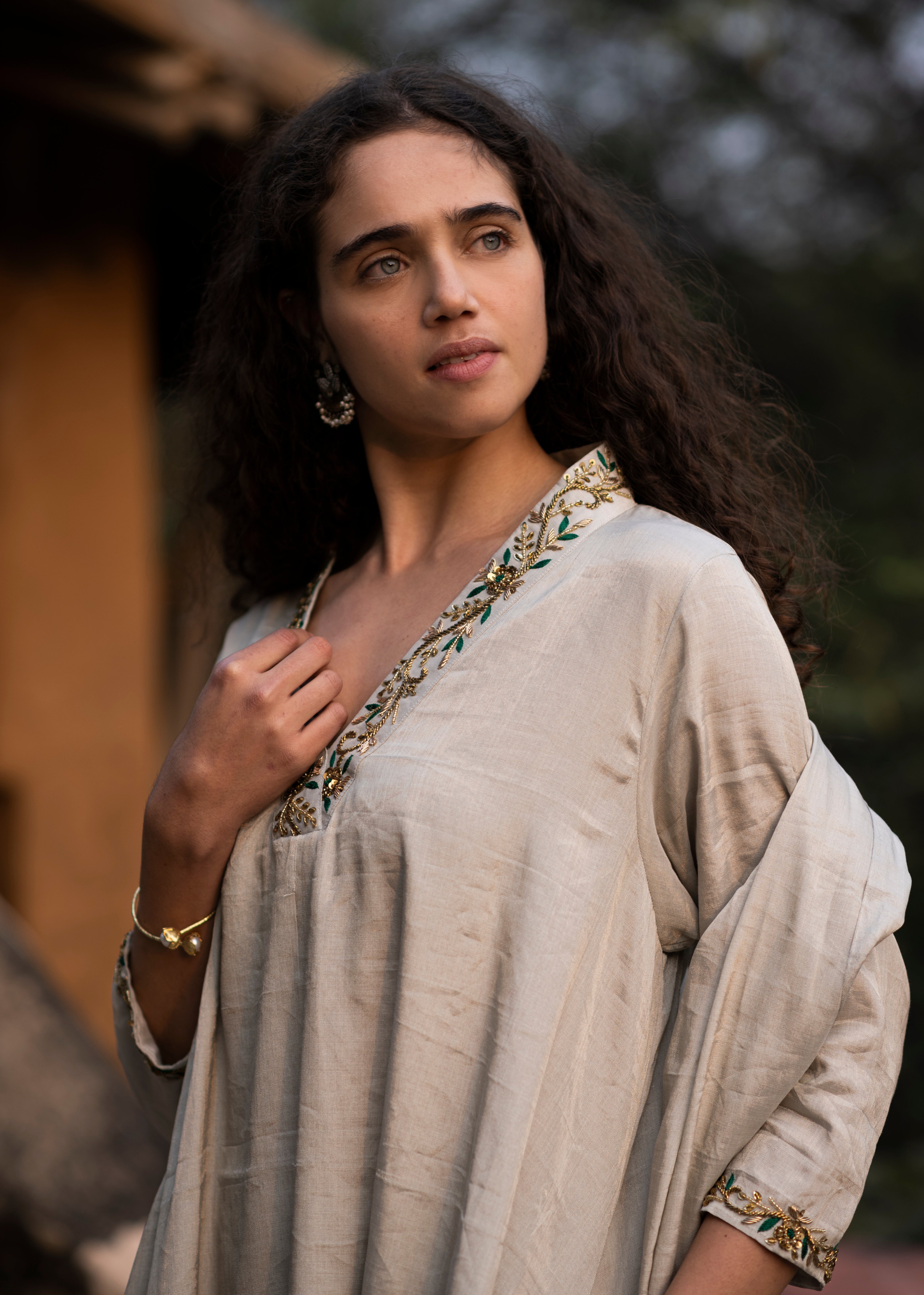 Pure Zari SIlk with Hand Embroidery