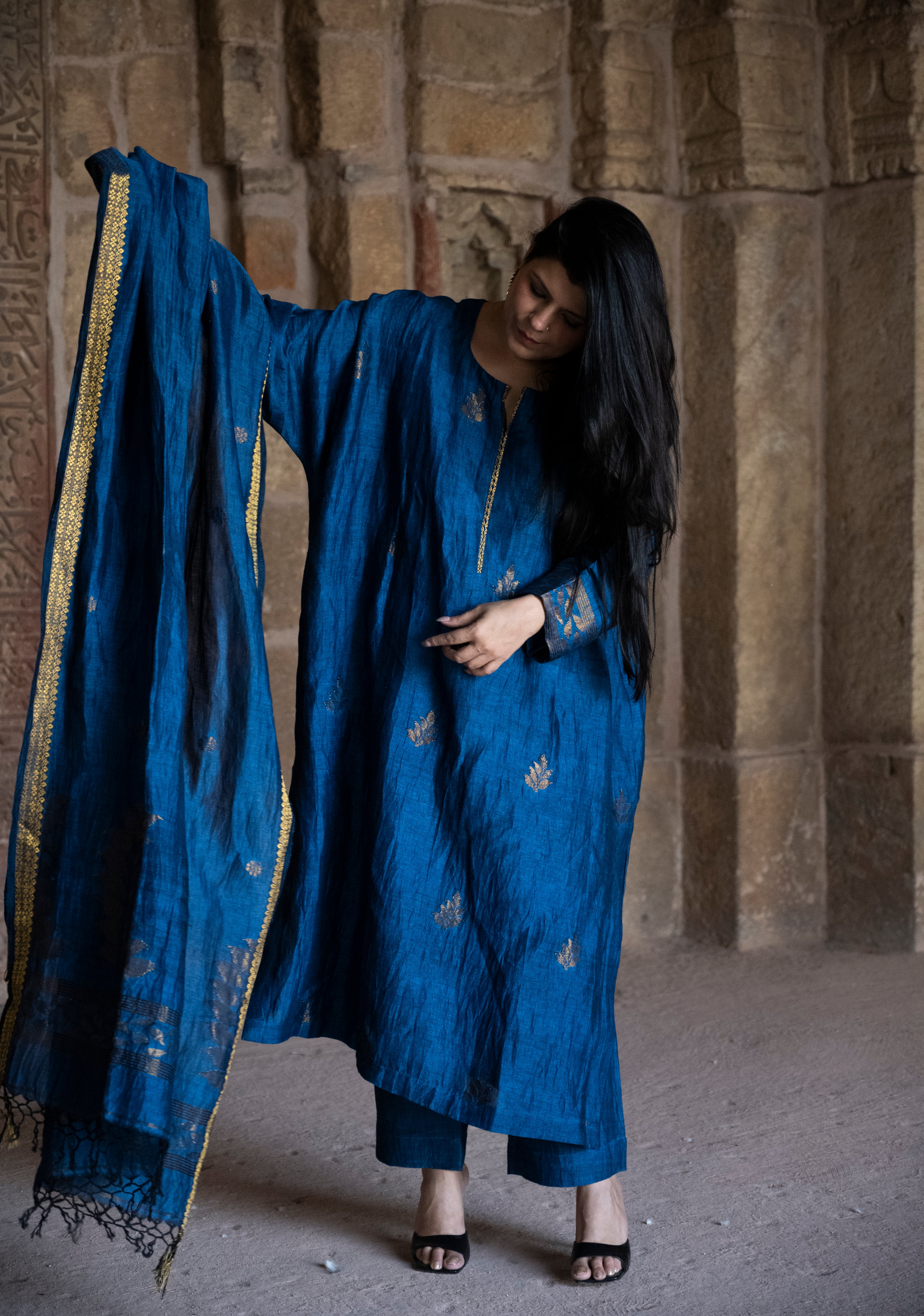 Rajwada Suit (Royal Blue) Fabric
