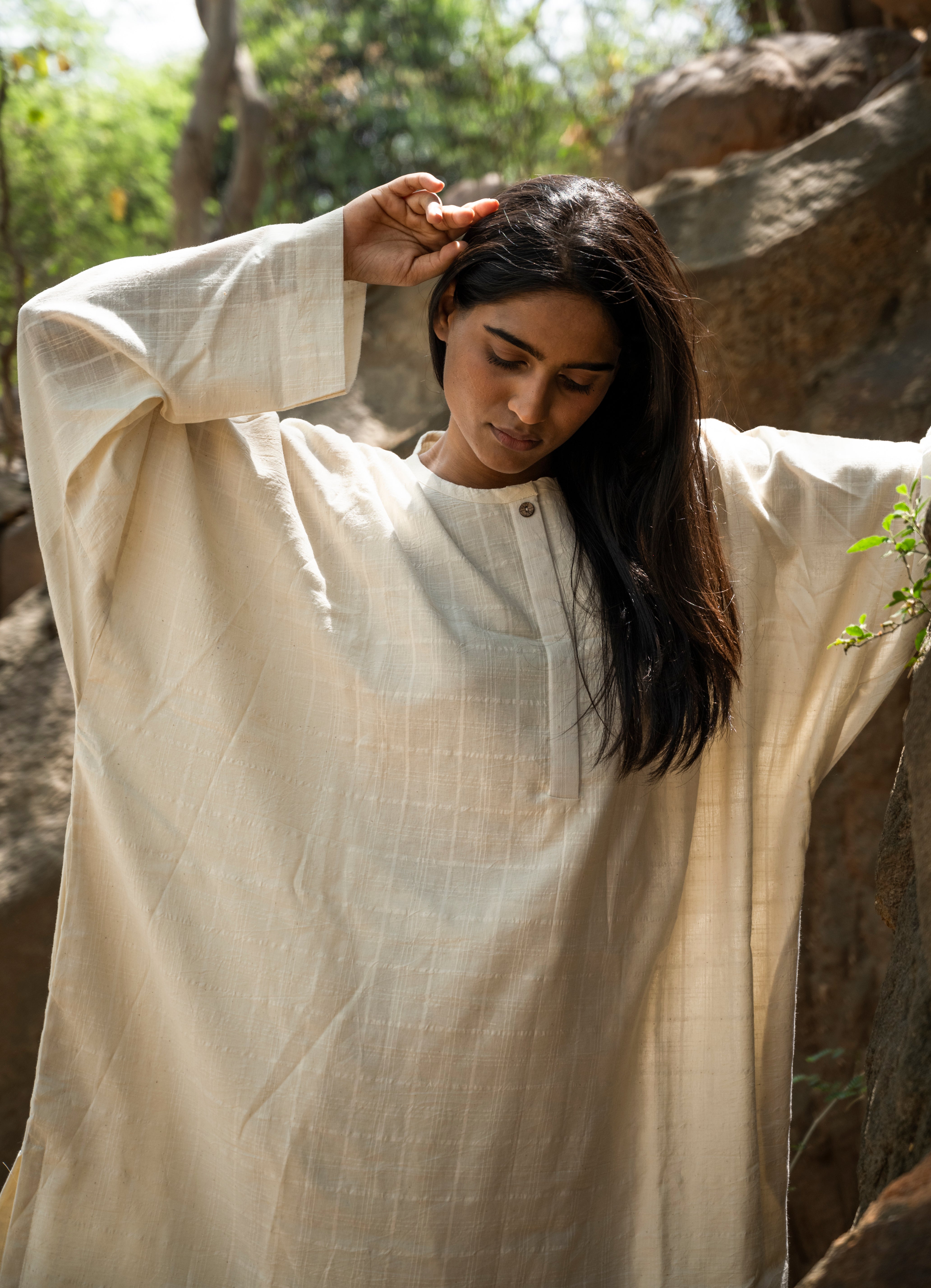 Handloom Cotton with Jamdanis Checks