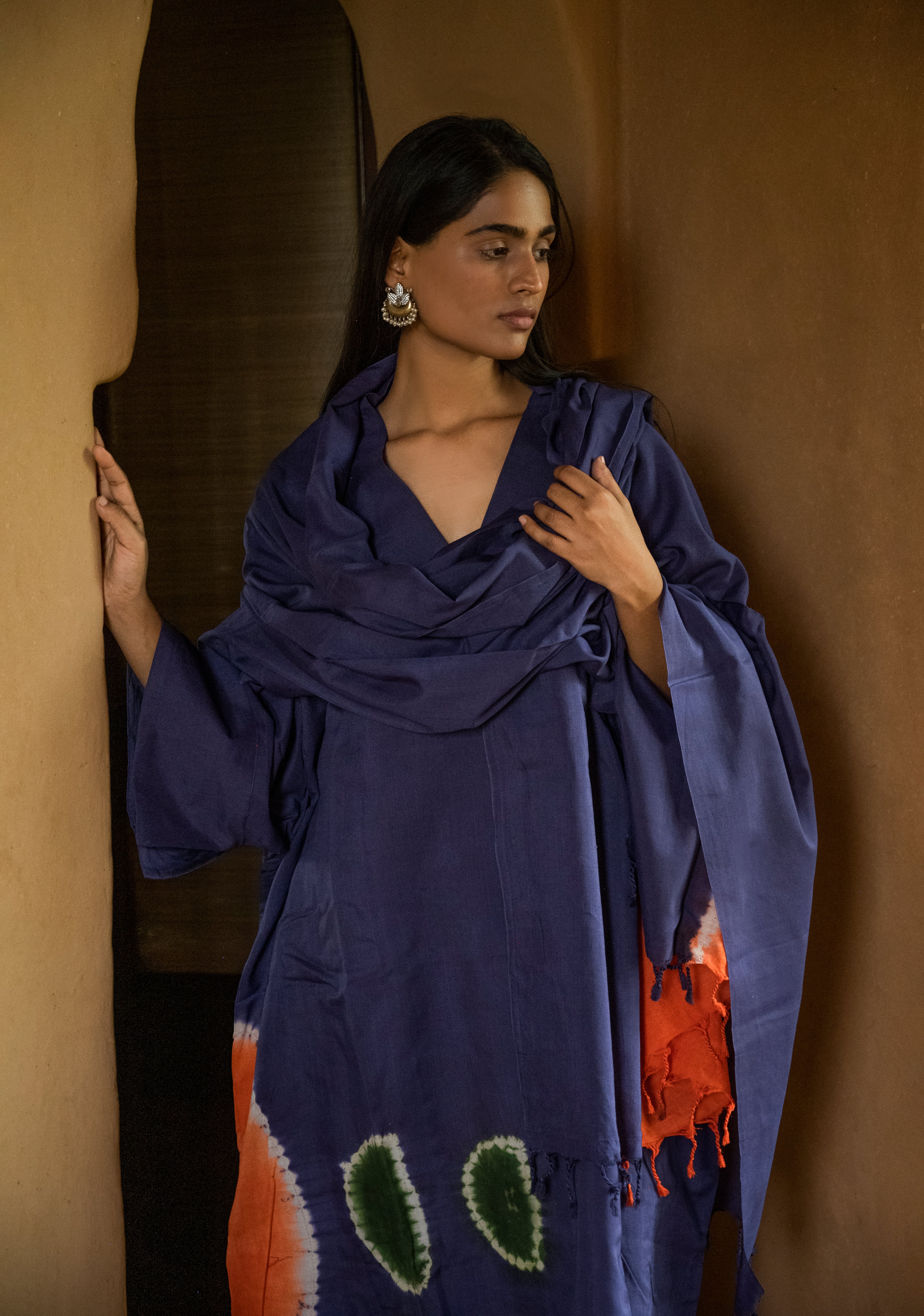 Pure Chanderi Shibori