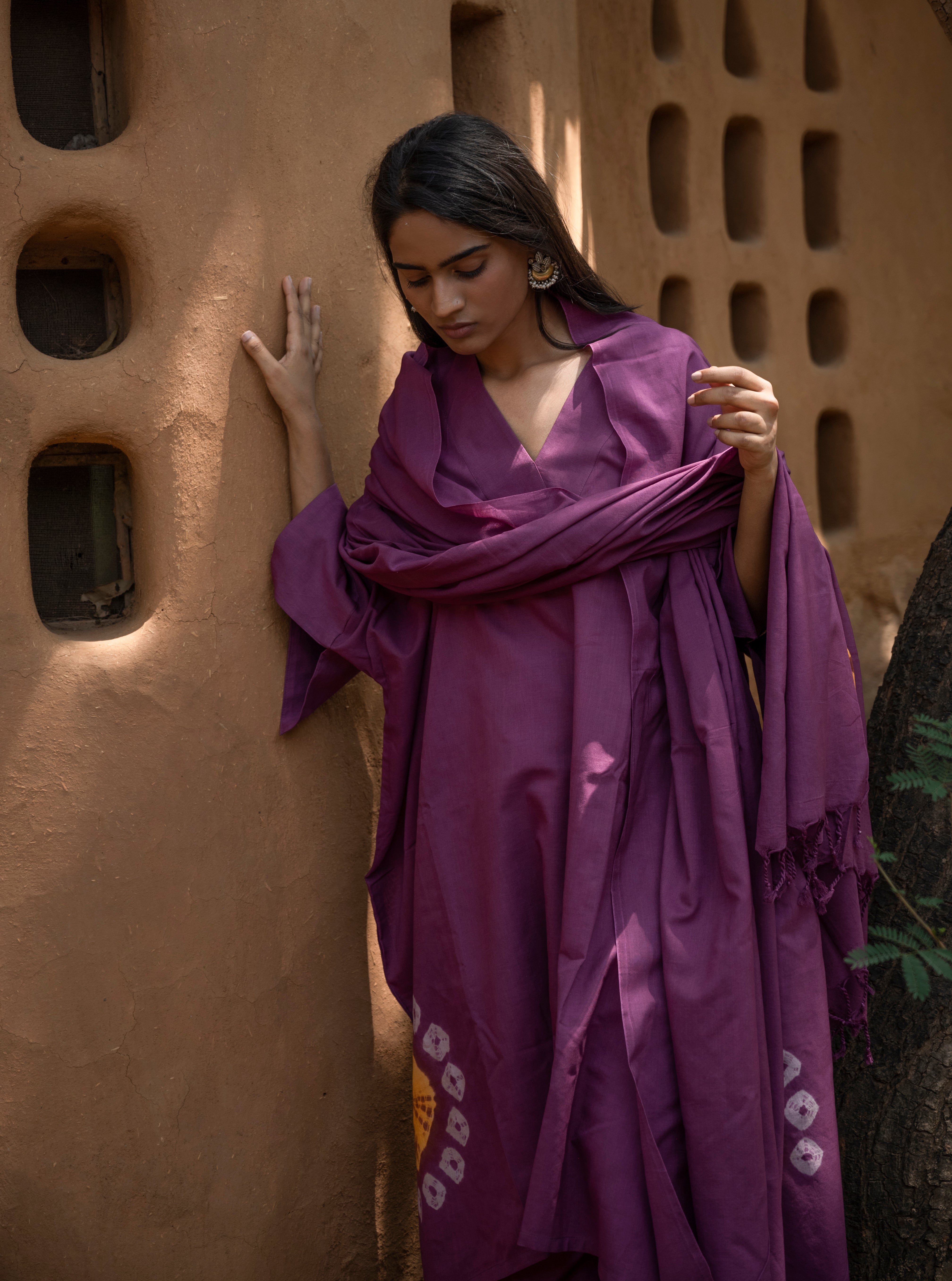 Pure Chanderi Shibori