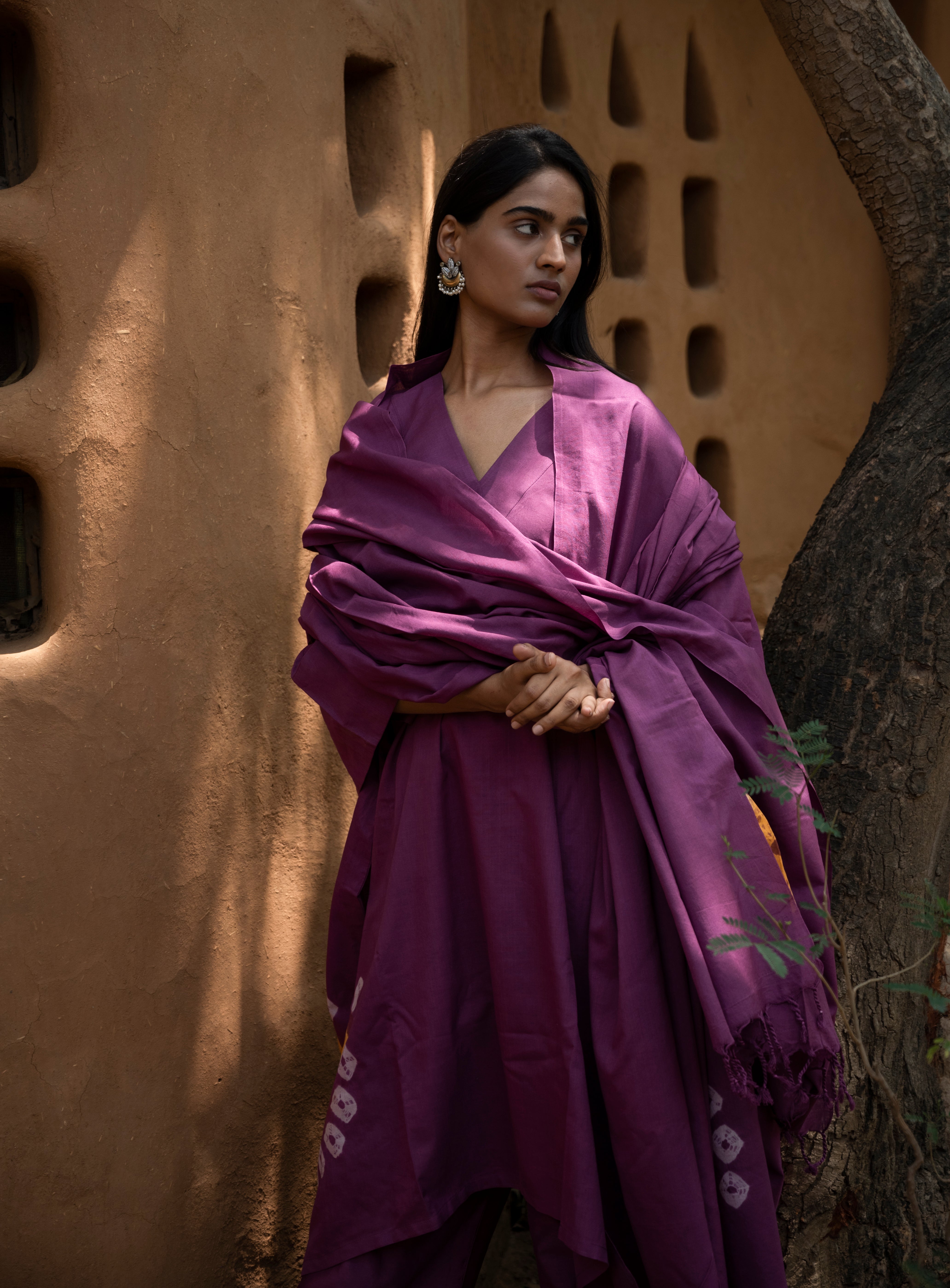 Pure Chanderi Shibori