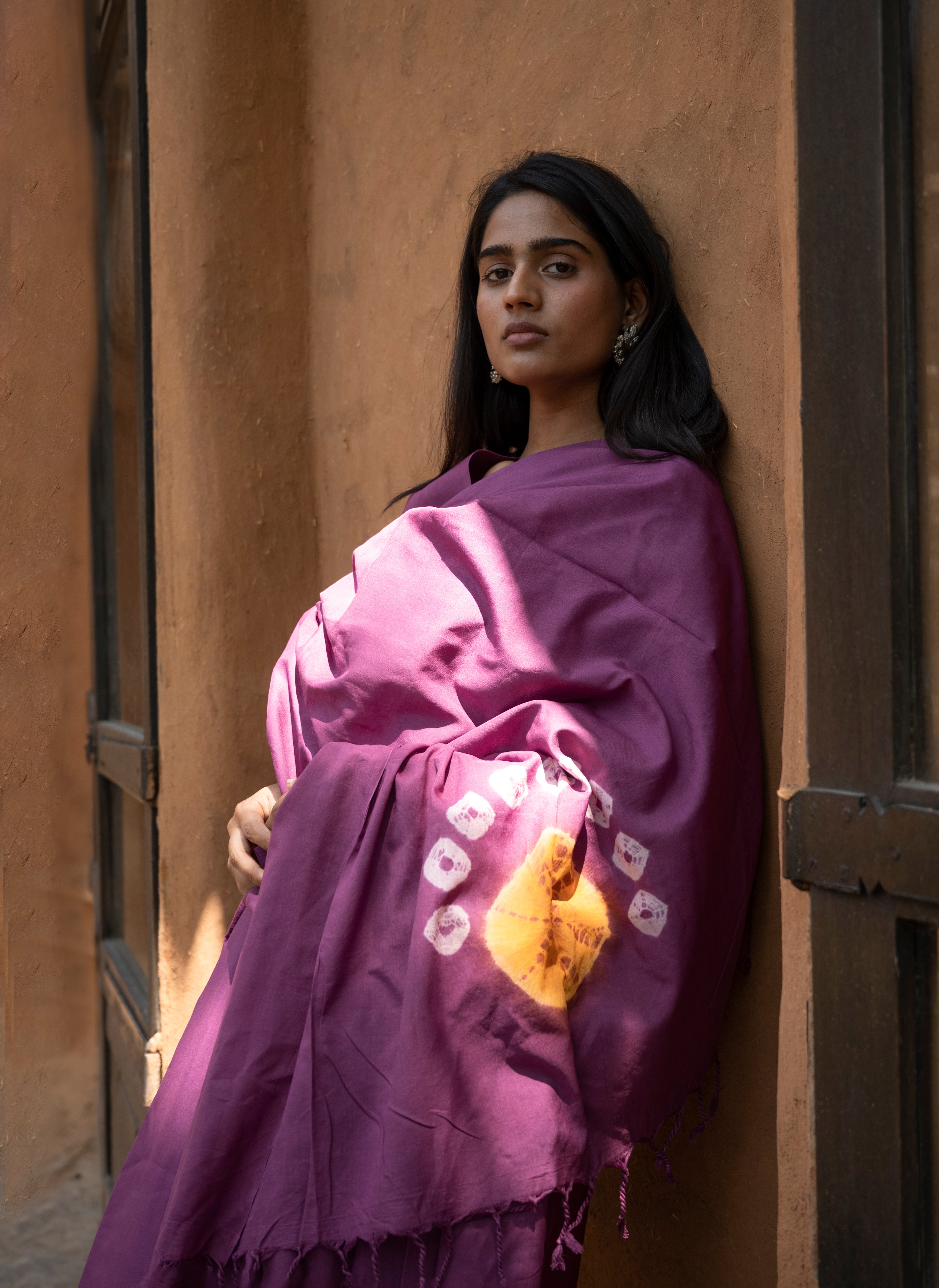 Pure Chanderi Shibori