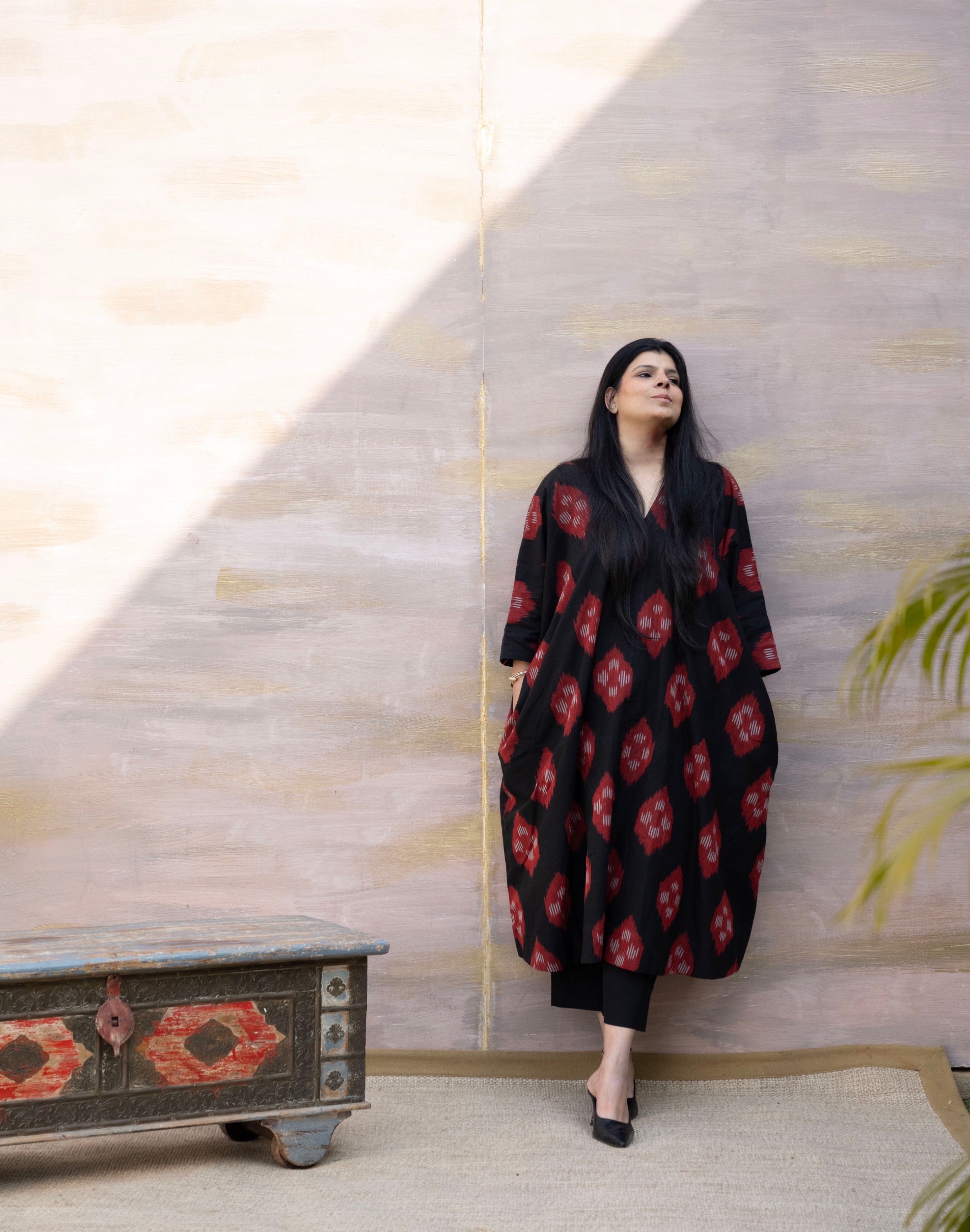 Pure double ikkat Kurta