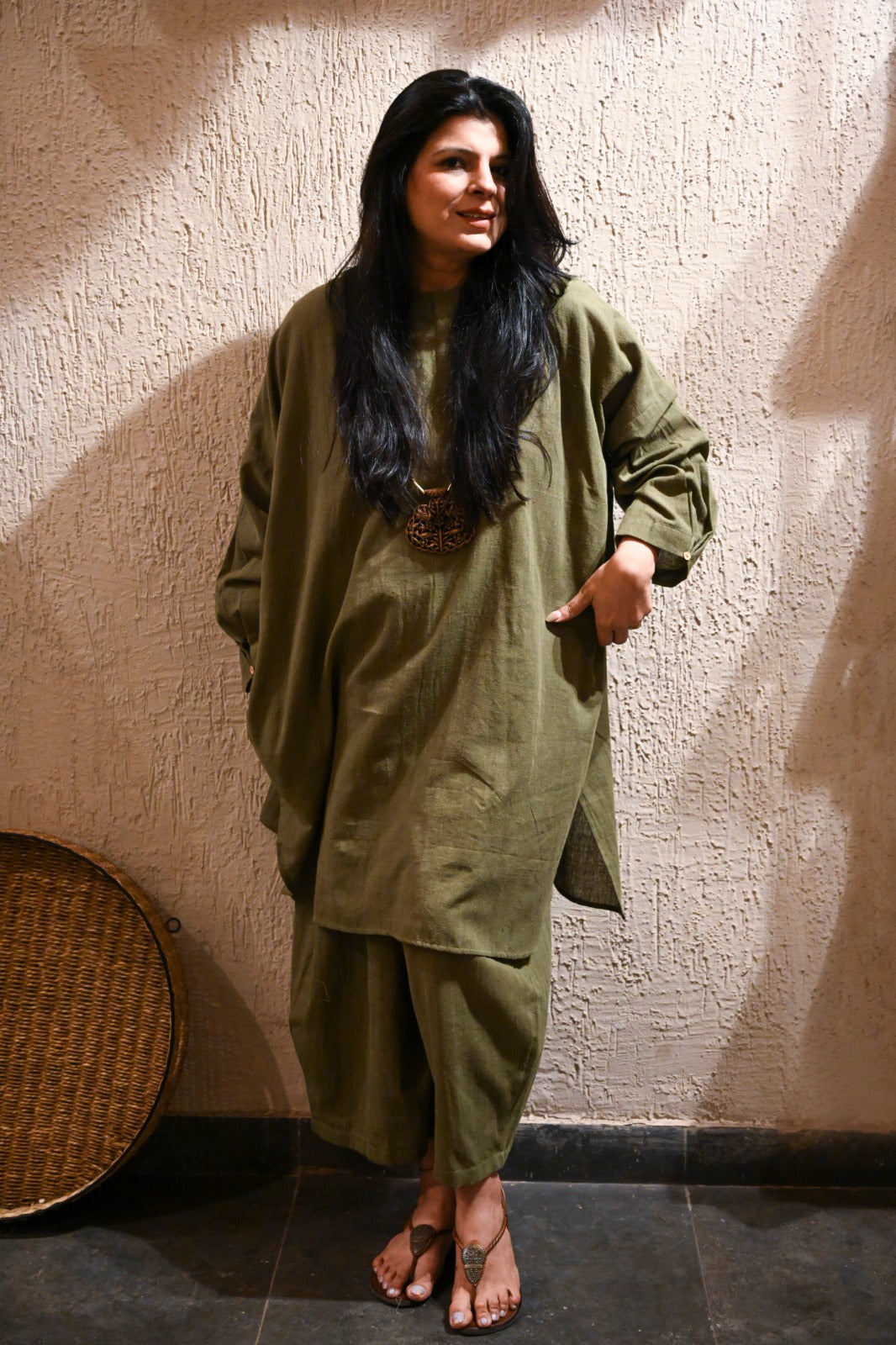 Organic Co-Ords ( Olive Green)