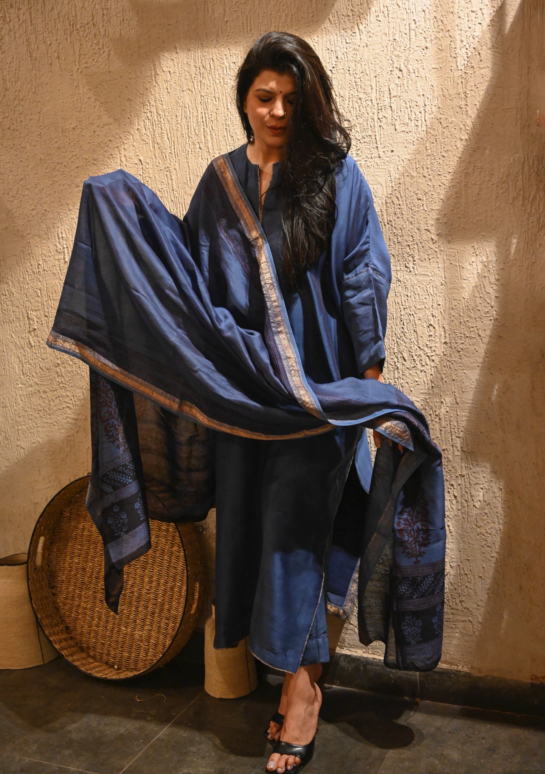 Royal Neel Bagh Handloom Silk Ensemble