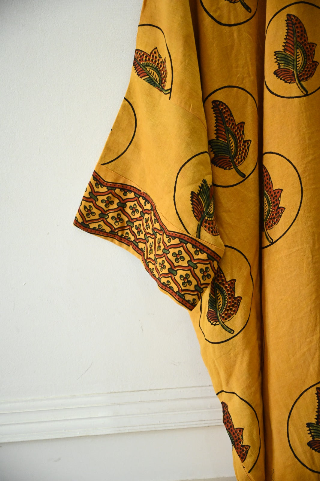 Pure Handloom Ajrakh Set - Yellow