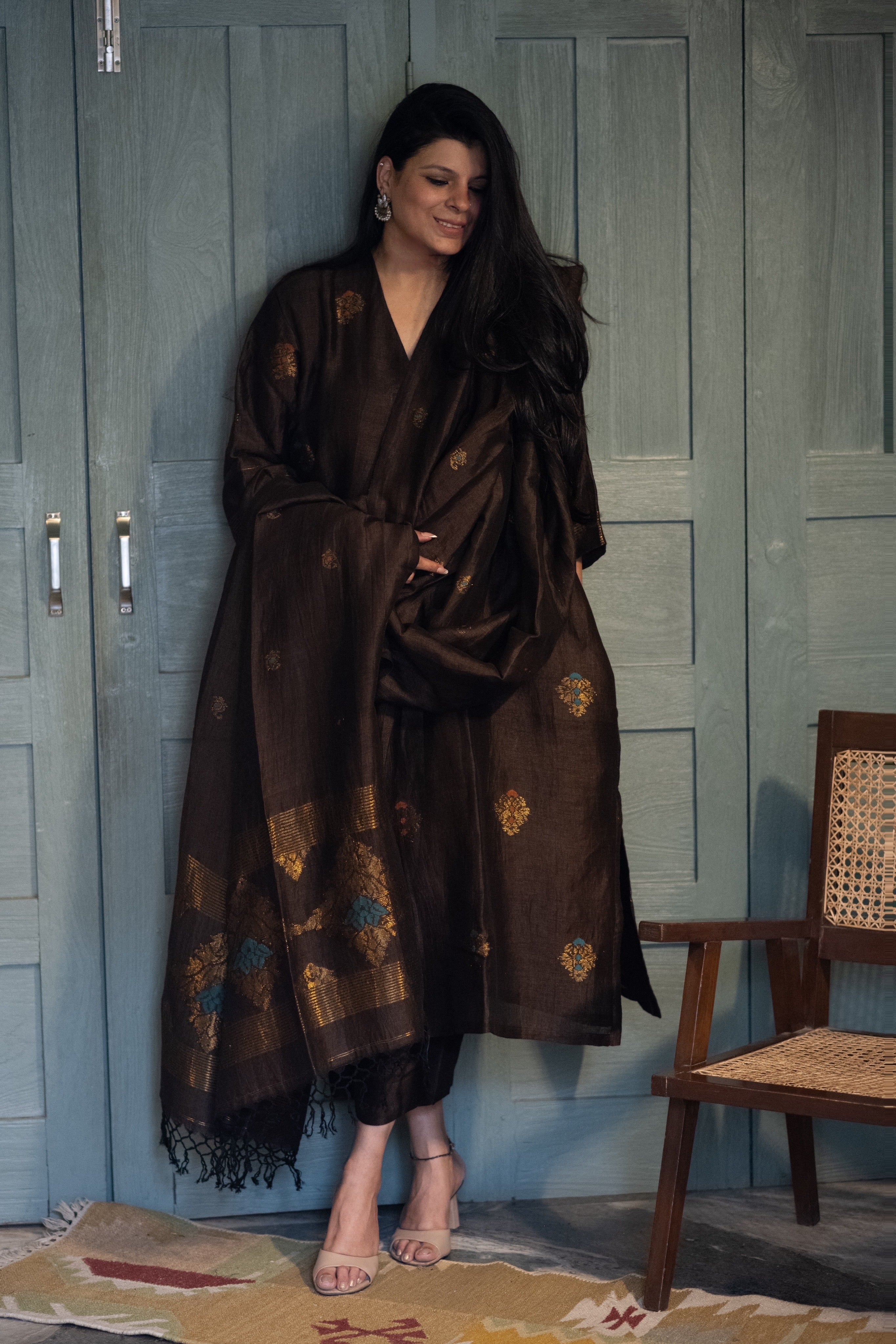 Pure Linen Zari Jamdanis