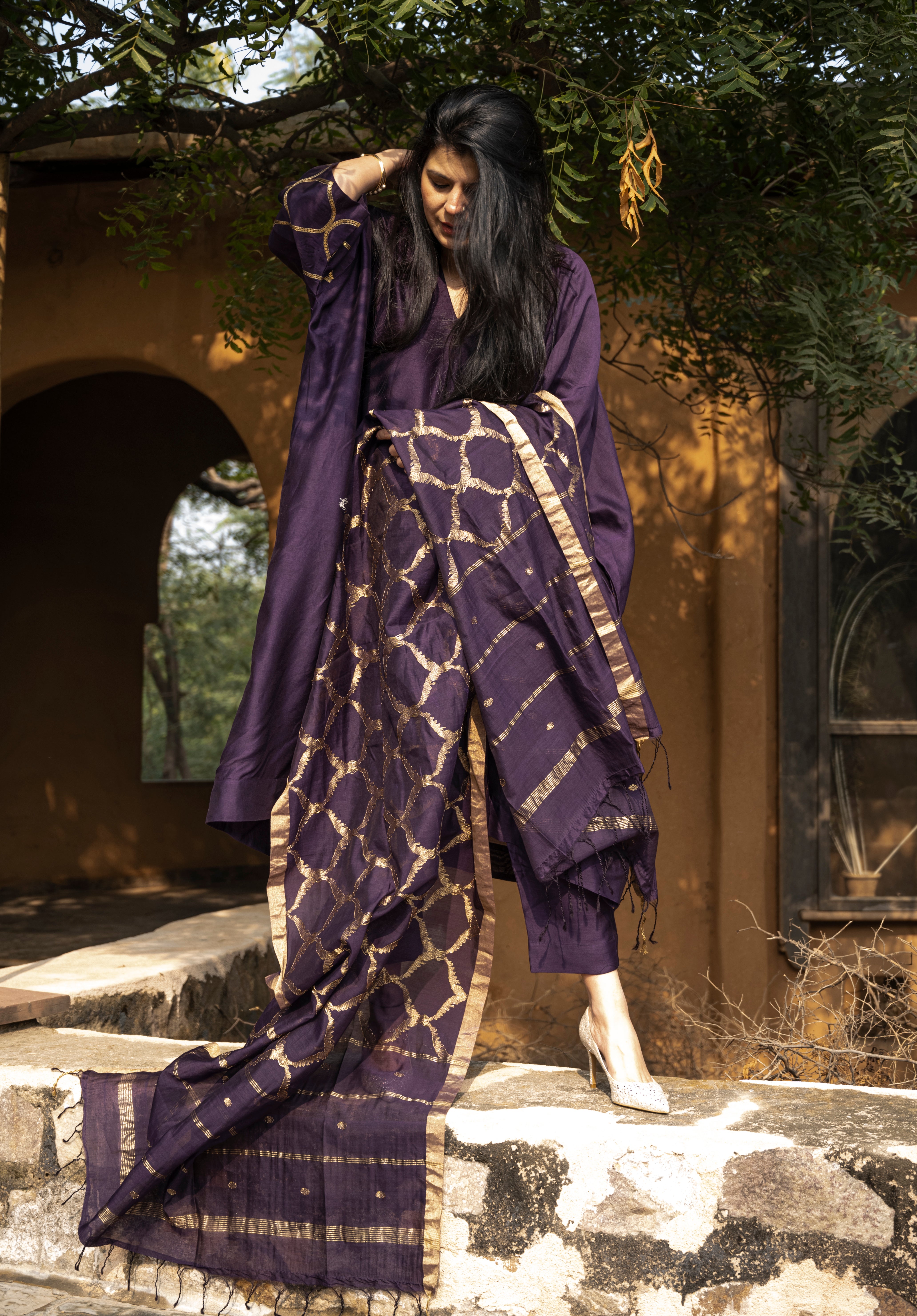 Pure Chanderi Silk with Ek Taar Dupatta